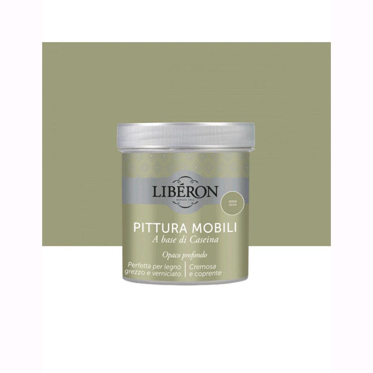 Liberon Pittura Vernice per Mobili alla Caseina Colore Verde Oliva 500 ml