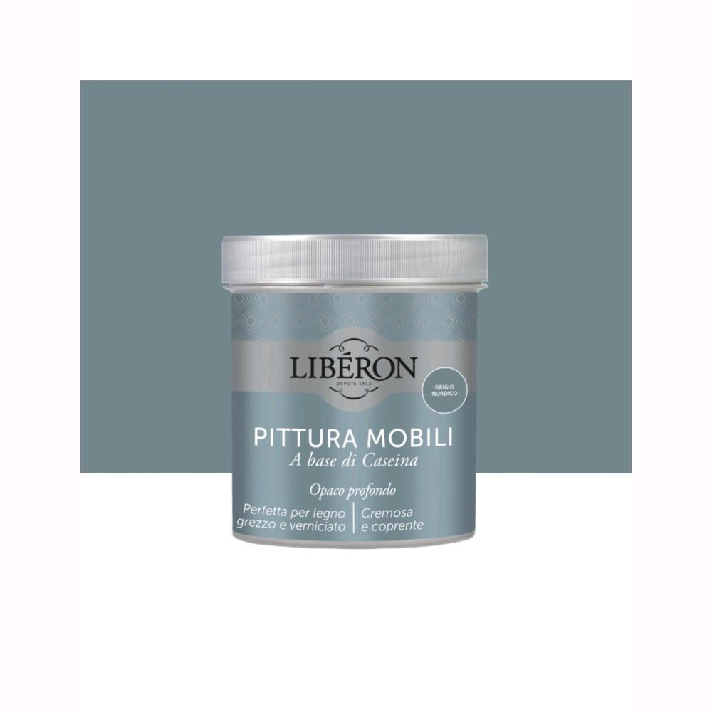 Liberon Pittura Vernice per Mobili alla Caseina Colore Grigio Nordico 500 ml