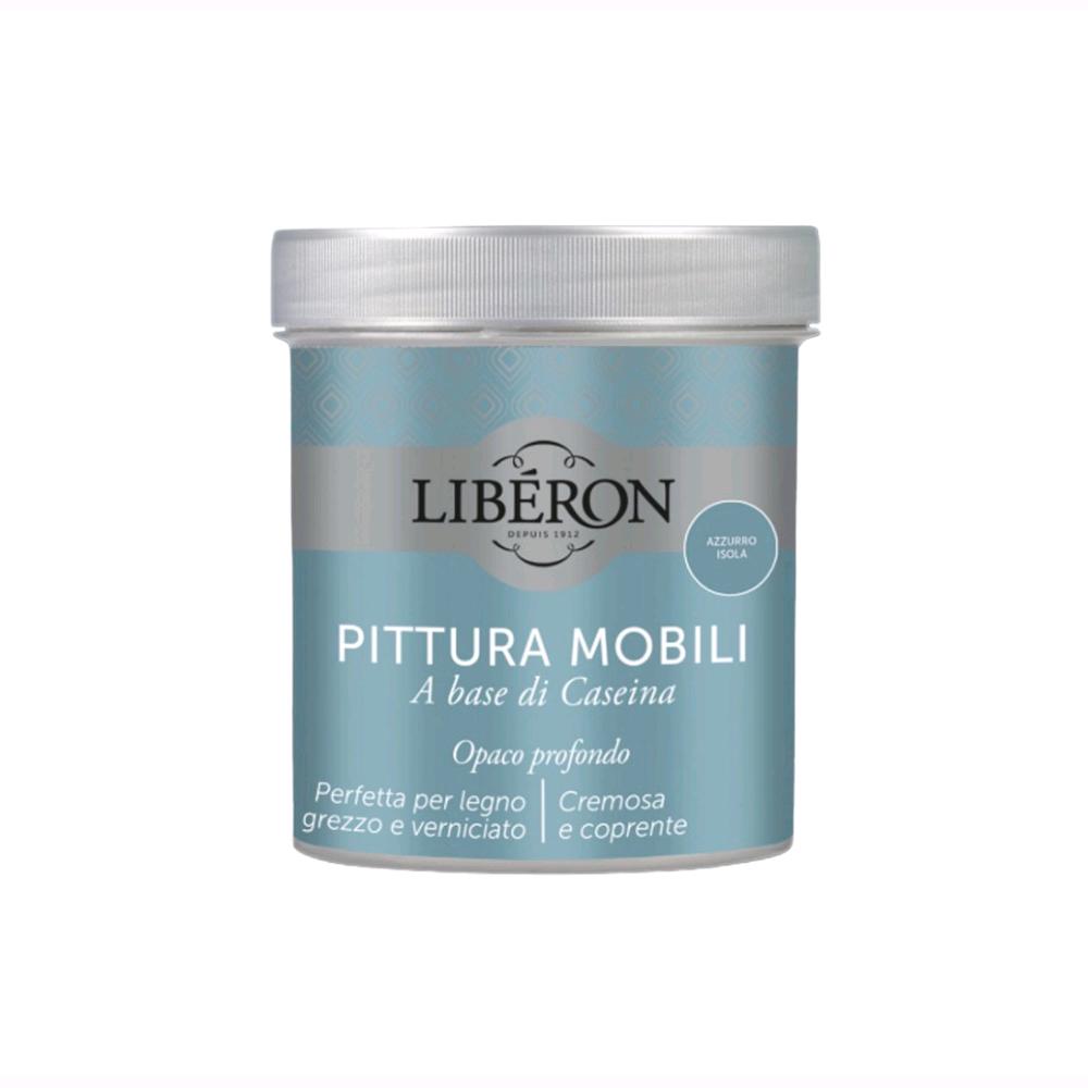 Liberon Pittura Vernice per Mobili alla Caseina Colore Azzurro Isola 500 ml