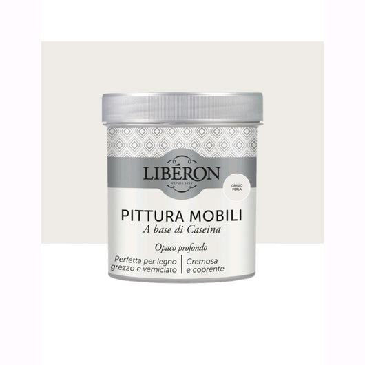 Liberon Pittura Vernice per Mobili alla Caseina Colore Grigio Perla 500 ml