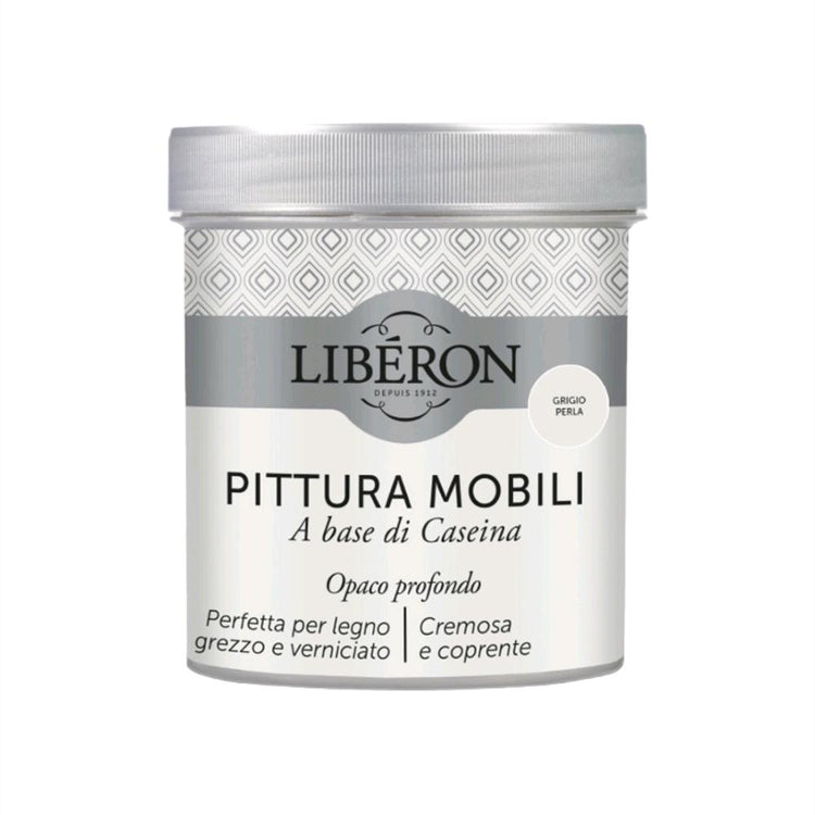 Liberon Pittura Vernice per Mobili alla Caseina Colore Grigio Perla 500 ml