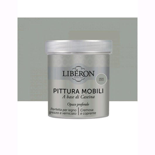 Liberon Pittura Vernice per Mobili alla Caseina Colore Grigio Alpaca 500 ml