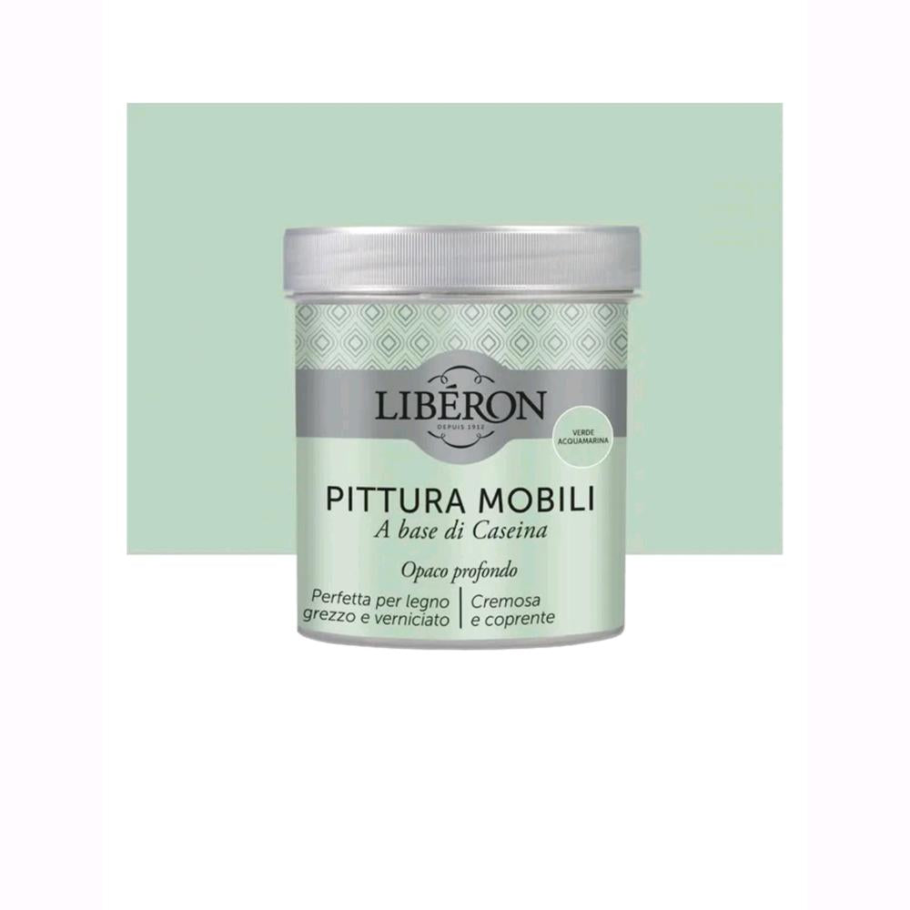 Liberon Pittura Vernice per Mobili alla Caseina Colore Verde Acquamarina 500 ml