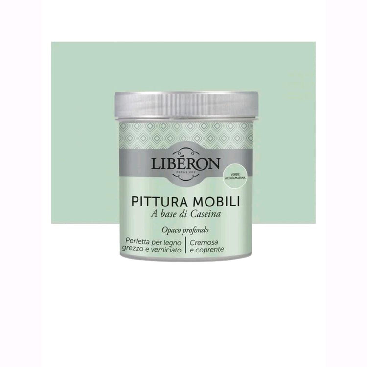 Liberon Pittura Vernice per Mobili alla Caseina Colore Verde Acquamarina 500 ml