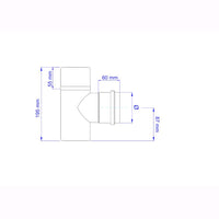 Raccordo a T M/F per Stufa a Pellet Acciaio rivestito con smalto porcellanato 10 ⌀ cm - PN1005M