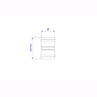 Giunzione F/F per Tubi Stufa a Pellet Acciaio rivestito con smalto porcellanato 8 ⌀ cm - PN817F