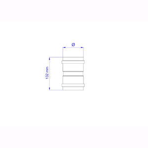 Giunzione F/F per Tubi Stufa a Pellet Acciaio rivestito con smalto porcellanato 8 ⌀ cm - PN817F