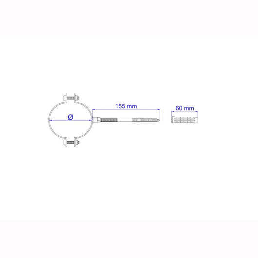 Kit 2 pz Collari per Tubi Stufa a Pellet Acciaio rivestito con smalto porcellanato 8 ⌀ cm - NN28