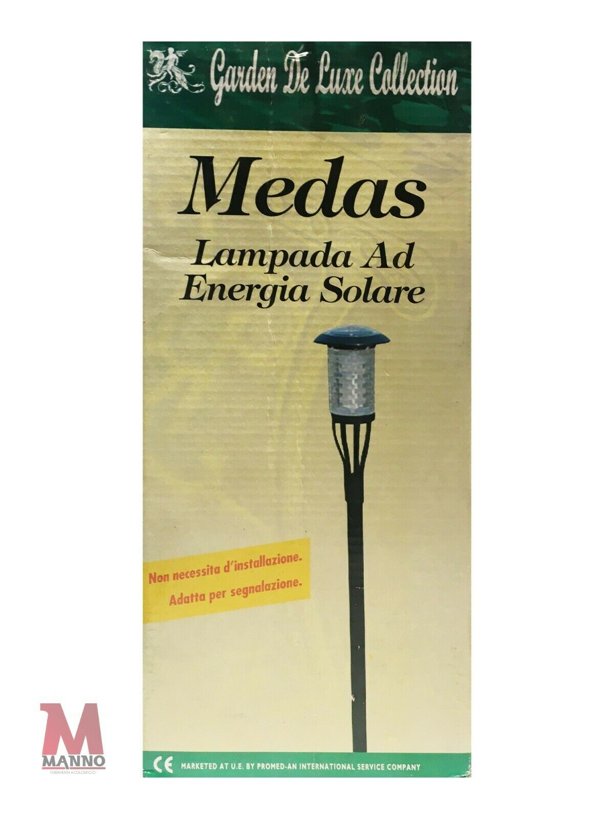 MEDAS LAMPADA A ENERGIA SOLARE lampione da giardino Garden De Lux H 145 cm passo