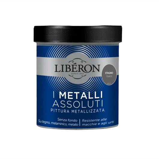 Liberon Pittura Vernice Metallizzata per Mobili Colore Stagno Opaco 500 ml