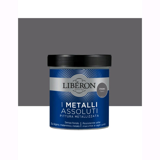 Liberon Pittura Vernice Metallizzata per Mobili Colore Stagno Opaco 500 ml