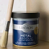 Liberon Pittura Vernice Metallizzata per Mobili Colore Argento Brillante 500 ml