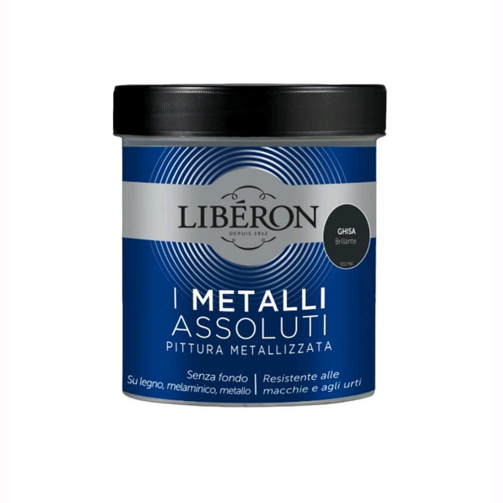 Liberon Pittura Vernice Metallizzata per Mobili Colore Ghisa Brillante 500 ml