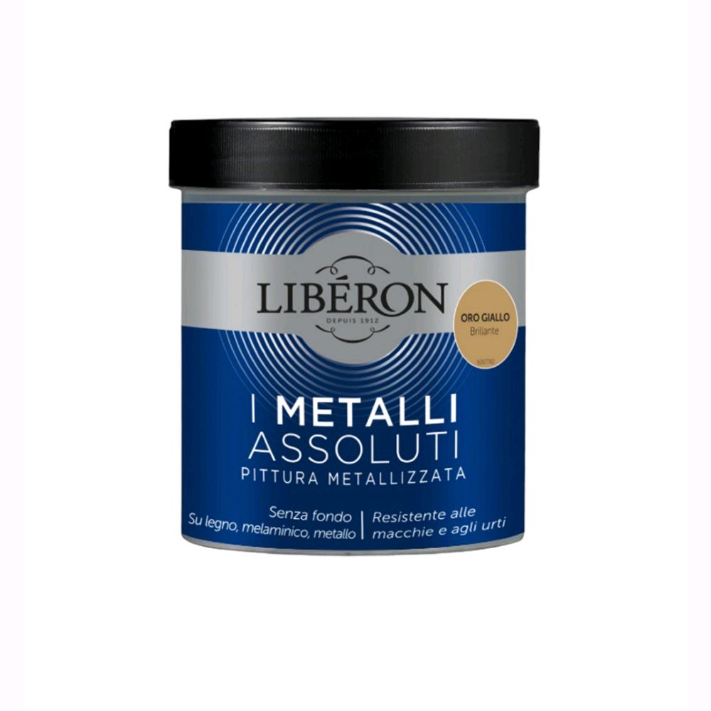 Liberon Pittura Vernice Metallizzata per Mobili Colore Oro Giallo Brillante 500 ml