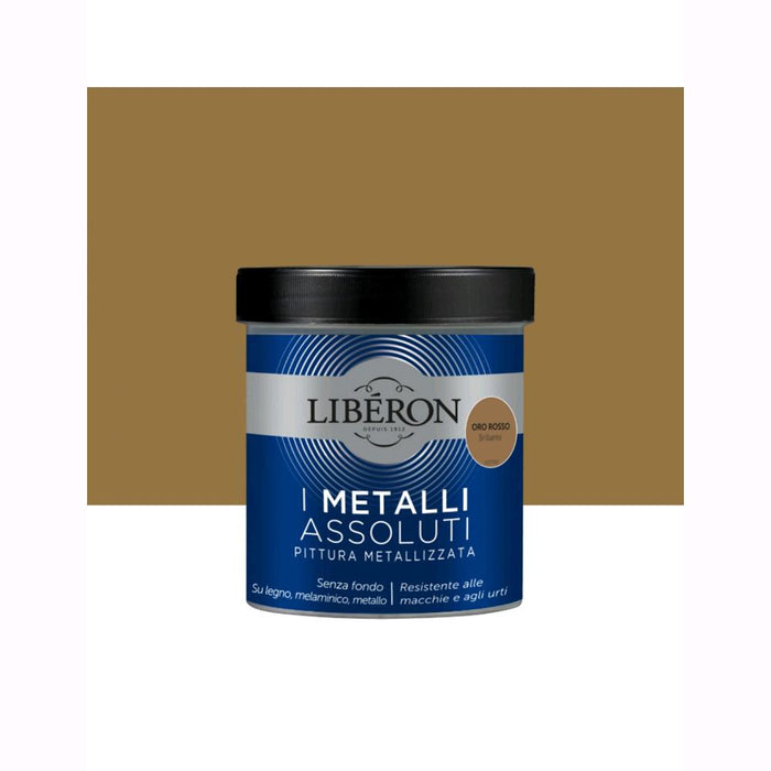 Liberon Pittura Vernice Metallizzata per Mobili Colore Oro Rosso Brillante 500 ml