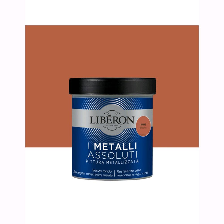 Liberon Pittura Vernice Metallizzata per Mobili Colore Rame Brillante 500 ml