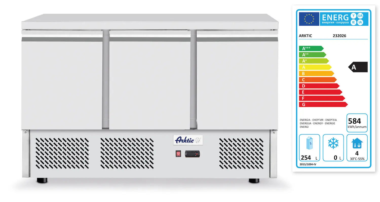 Banco refrigerato a tre porte Kitchen Line, Arktic