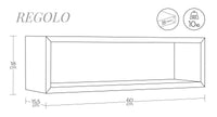 Mensola da Parete 60x18x15,5 cm in Fibra di Legno Regolo Marrone Talpa