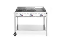 Green Fire barbecue con 3 bruciatori, HENDI, Profi Line, 17,4kW