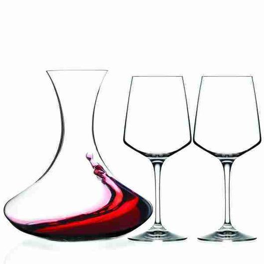  Set Aria 3 Pezzi Decanter  e due calici