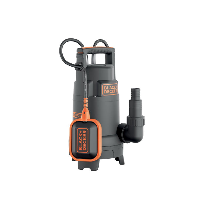 Pompa Immersione per Acque Chiare e Scure Black+Decker BXUP750PTE  (750Â W, Portata  max. 1300Â l/h, Prevalenza massima 8 m)