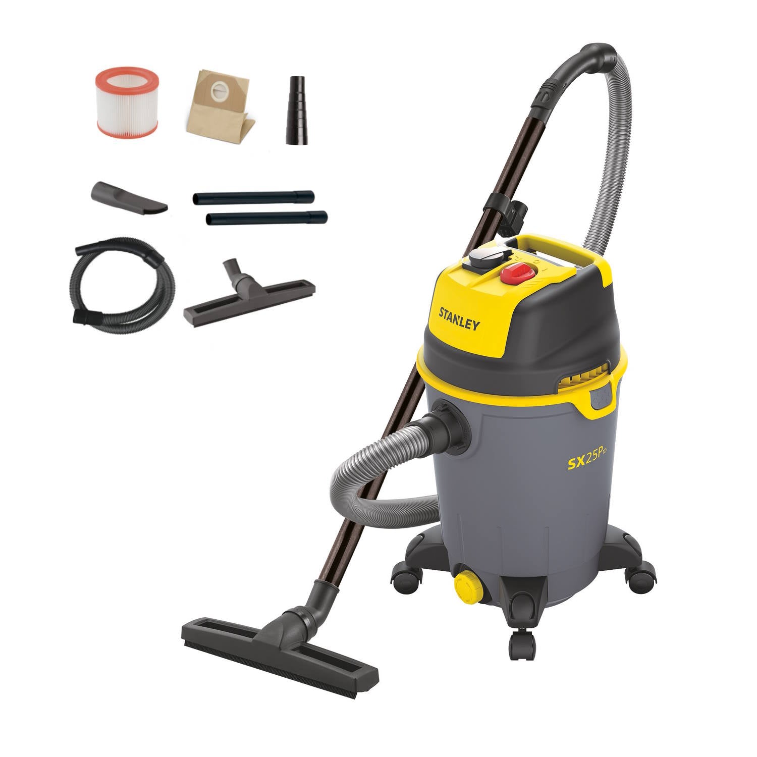 Aspiratore Solidi e Liquidi Stanley SXVC25PTDE (Potenza assorbita  1200 W, CapacitÃ  fusto 25 l)