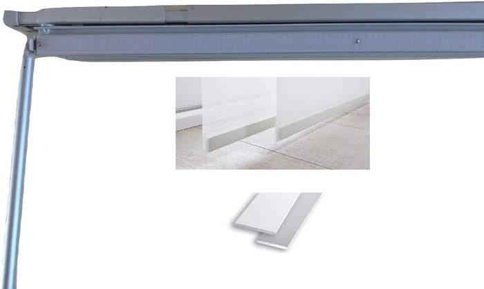 Bastone Binario Tenda A Pannelli Alluminio Satinato Arredamento Estensibile da 115 a 170CM 3 Vie Attacco Soffitto/Parete