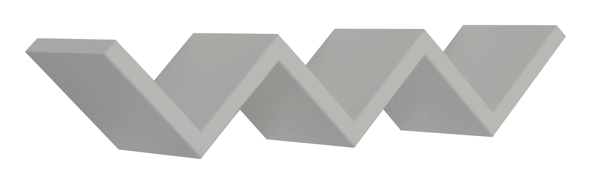 Mensola da Parete Libreria Zigzag 56x15,5 cm in Fibra di Legno Saetta Grigio Sasso