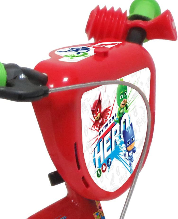 PJ MASKS 12''  bicicletta per bambini, adatta a bambini tra i 3 e i 5 anni, per altezza tra 85 e 105 cm, con borraccia, 