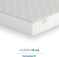 Materasso waterfoam 120x190 h18cm ortopedico imbottitura in fibra ipoallergenico traspirante igienico Farmarelax