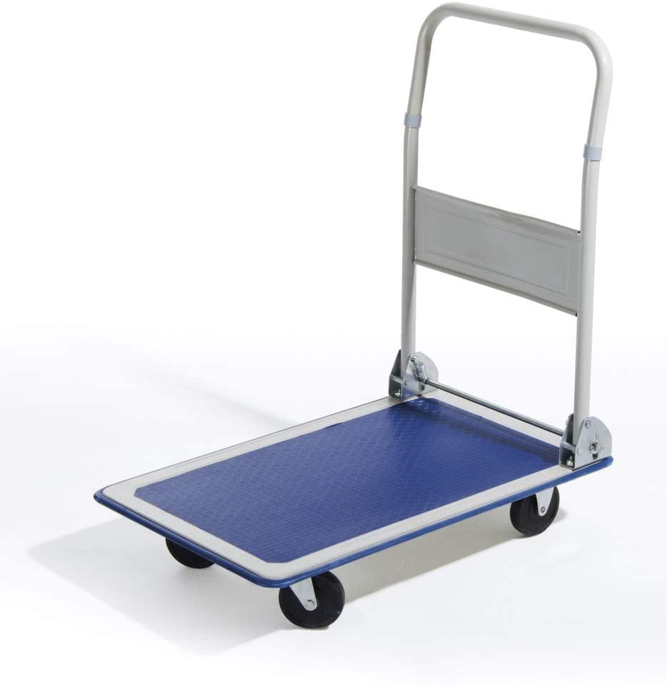 CARRELLO 4 RUOTE CON PIANALE TUTTOFARE PIEGHEVOLE 150kg DIM:83x74x48cm VERDELOOK 80/2