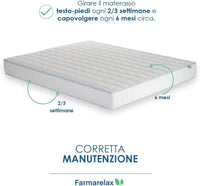 Materasso Memory singolo foam adattivo 80x160 h18 cm ortopedico e anatomico Farmarelax