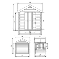 Casetta per bambini CON IL PAVIMENTO – L146xB112xA145cm/1.1m2  - Timbela M516