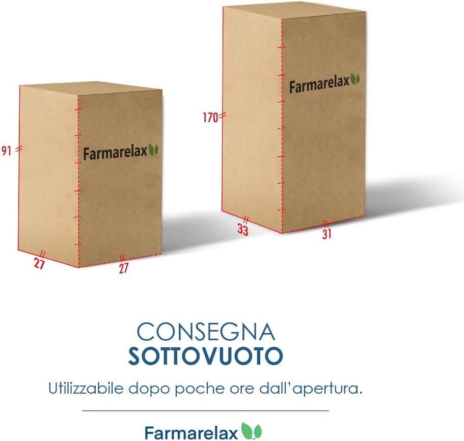 Materasso memory foam 80x190 h17 cm confortevole indeformabile antiacaro traspirante Made in Italy Farmarelax