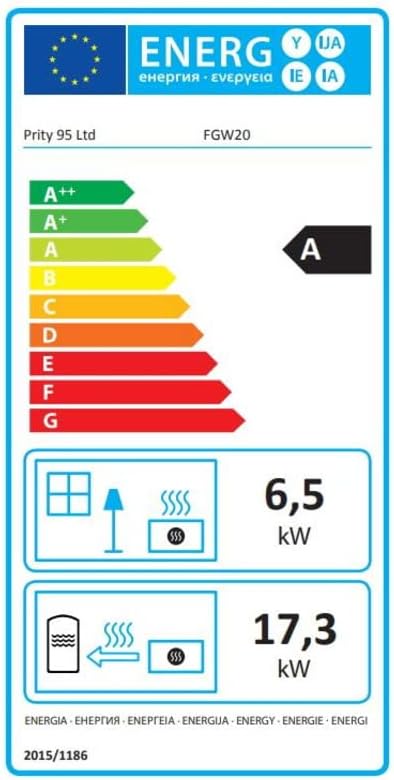 Stufa a legna con forno e caldaia integrale Prity FGW 20. Per cucinare e riscaldare. Potenza termica 20 + 6 kw