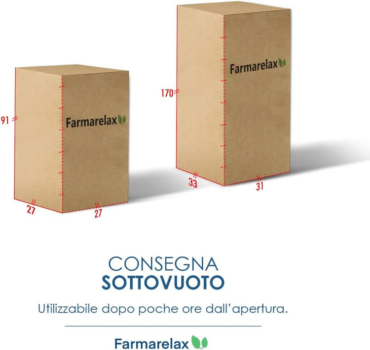 Materasso waterfoam 90x200 h16 cm ortopedico indeformabile antiacaro traspirante Made in Italy Farmarelax