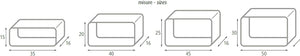 M1106012/A - Set 4 PZ Mensola rettangolare stondata noce