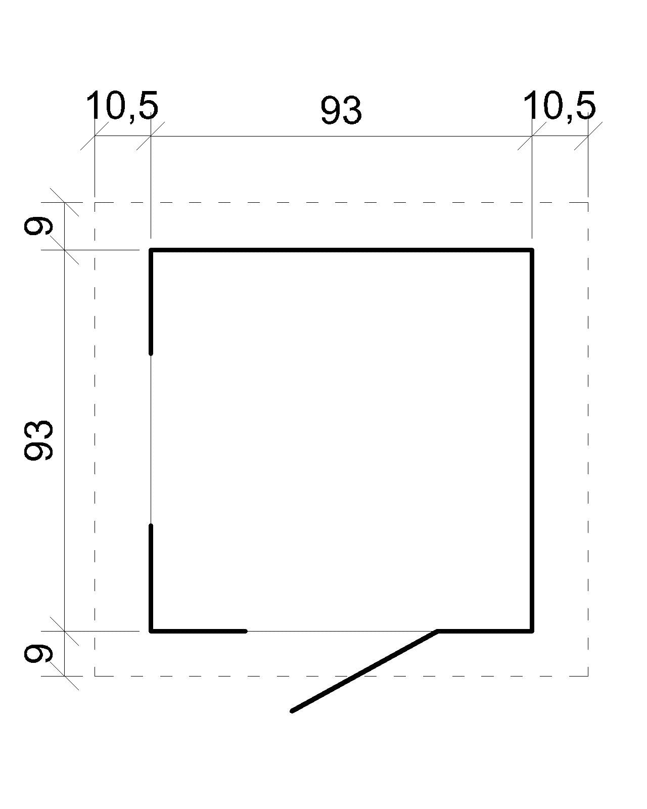 Casetta per Bambini - L111xL113xA121cm/0,9 m2 - Timbela M570M-1 (tetto blu)