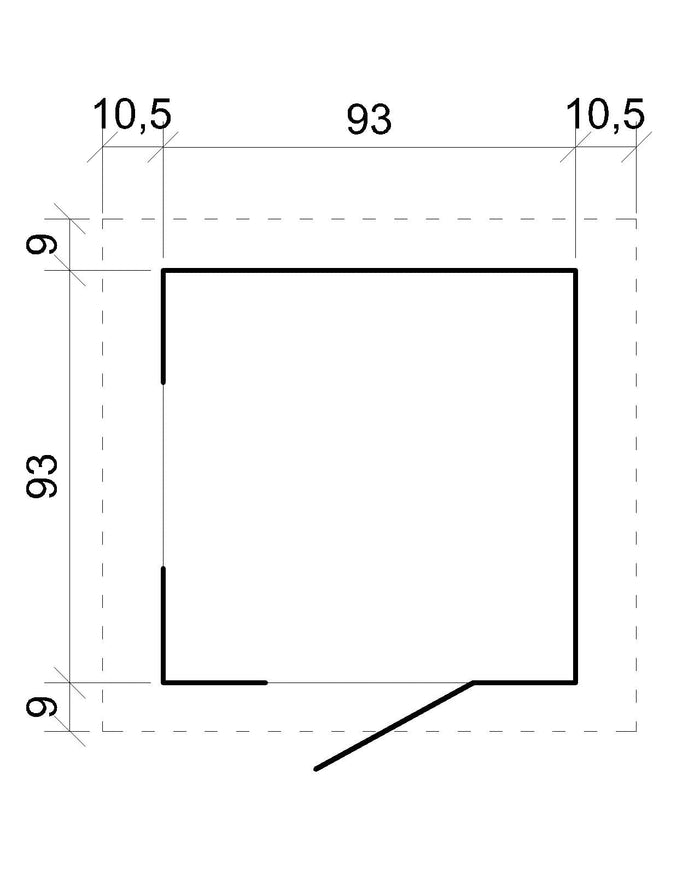 Casetta per Bambini - L111xL113xA121cm/0,9 m2 - Timbela M570M-1 (tetto blu)