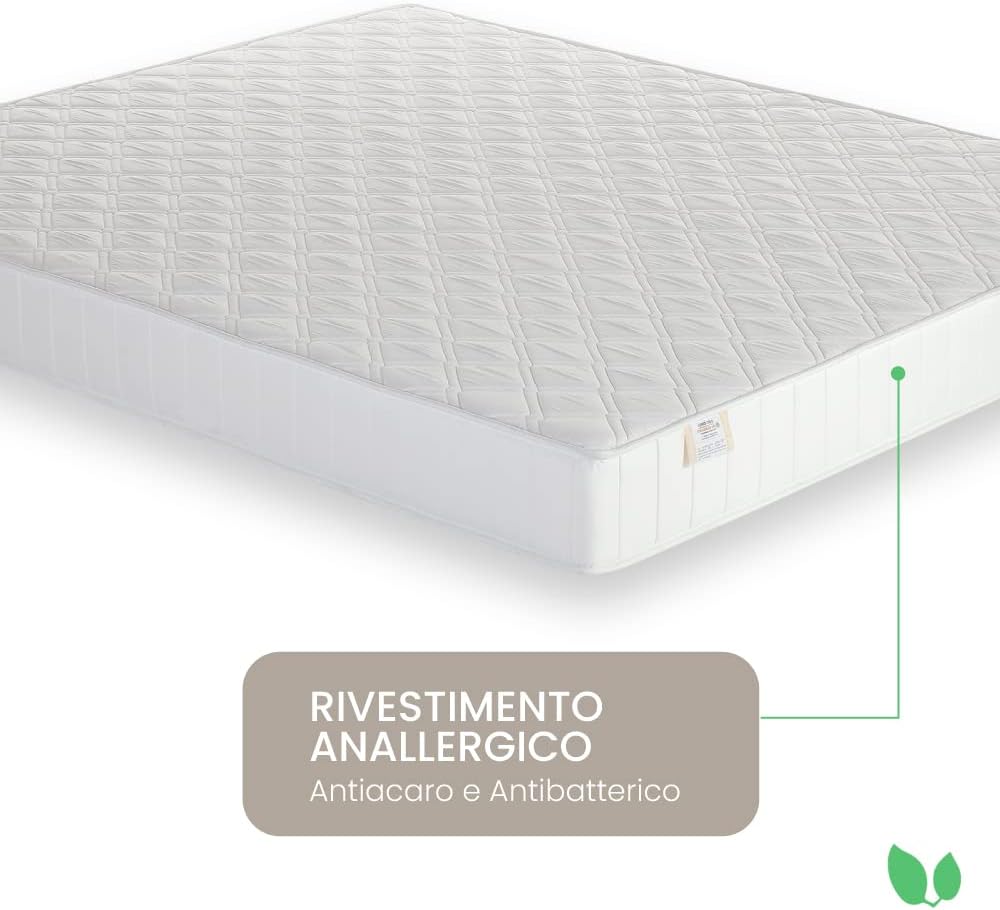 Materasso singolo memory 90x190 alto 20 cm antiacaro e antibatterico Farmarelax