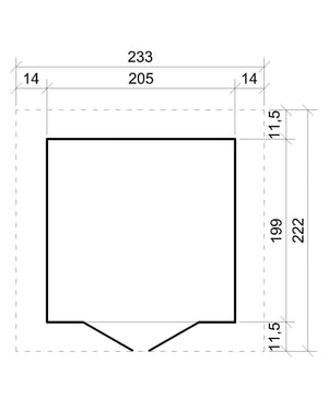 Casa da giardino in legno - 4,08 m² -TIMBELA M351