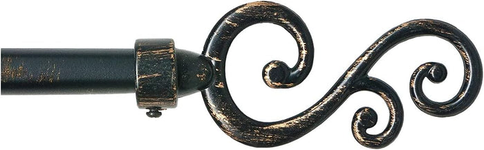 Bastone Tenda Ferro Estendibile 120-210 Asta Scorritenda modello Spirale Oro