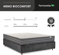 Materasso 140x190 h26 cm in memory massaggiante dispositivo medico CE doppio comfort spedito sottovuoto Farmarelax