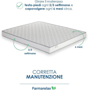 Materasso waterfoam 80x160 h16 cm ortopedico indeformabile antiacaro traspirante Made in Italy Farmarelax