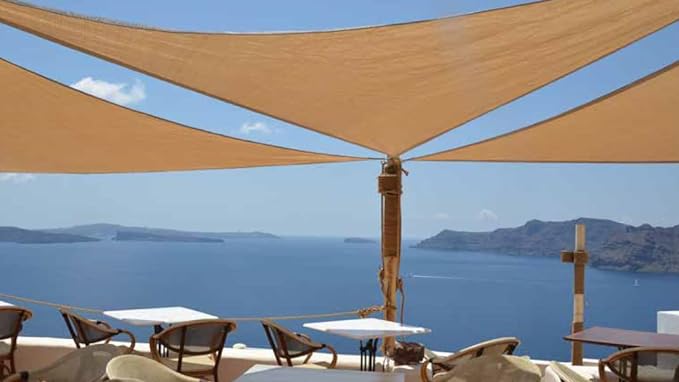 Tenda a Vela ombreggiante 360x360x360 cm beige T1699036