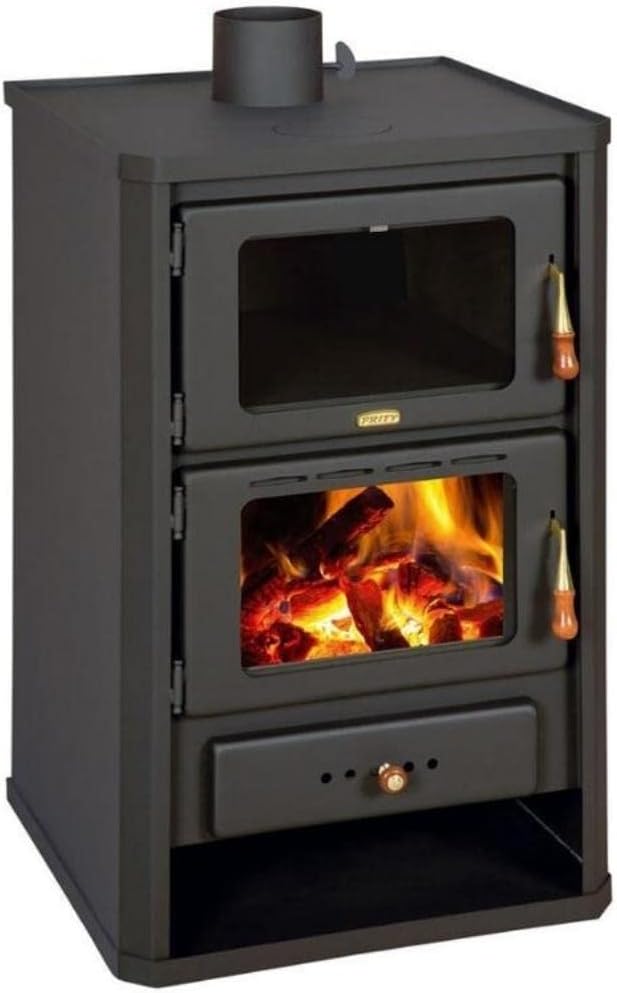 Stufa a legna con forno Prity FG. Per cucinare e riscaldare. 14KW di potenza di riscaldamento