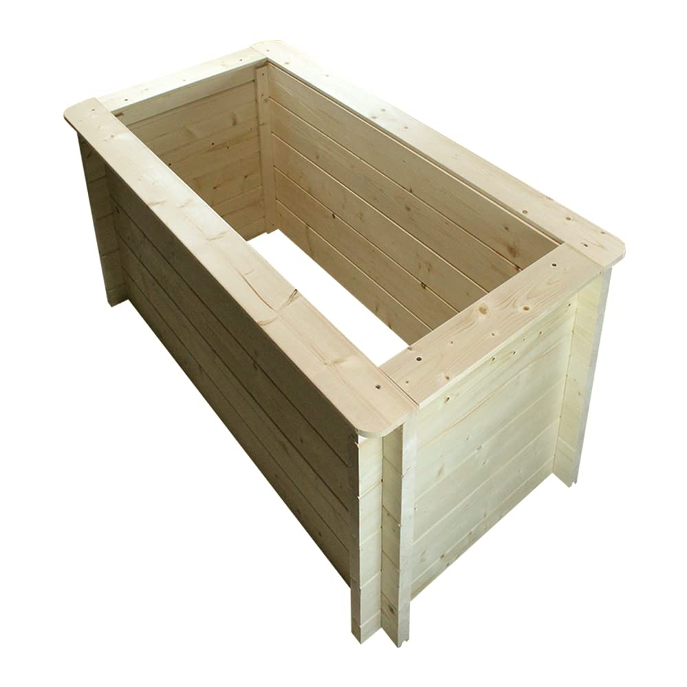 L’aiuola di giardino sopraelevata in legno - 118x58x57 cm - Timbela M619