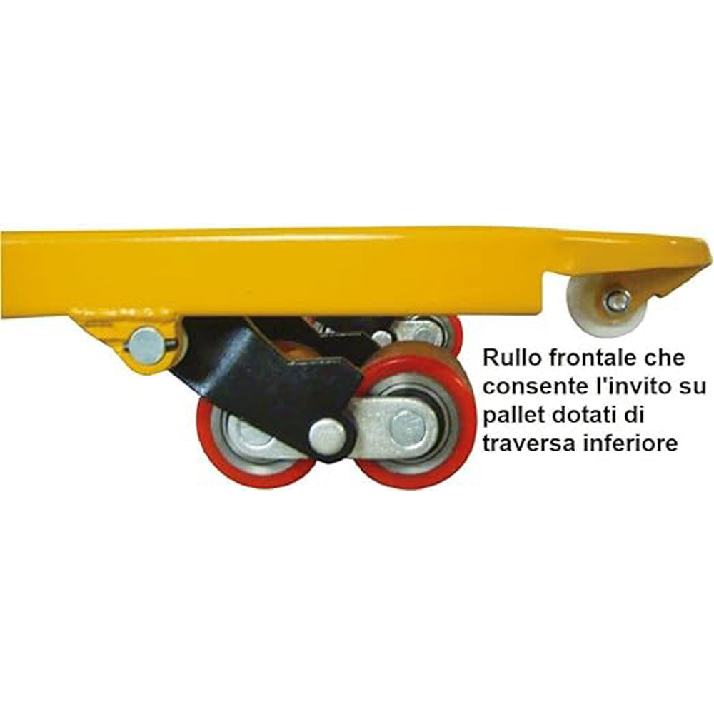 TRANSPALLET MANUALE PORTATA 2500KG FORCHE CORTE 810mm LTF