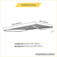 Tenda da Sole Estensibile Tempotest Parà, col. Bianco 15, Largh. 3m x Sporgenza 2.35m con Mantovana Ondulata Arg. DX