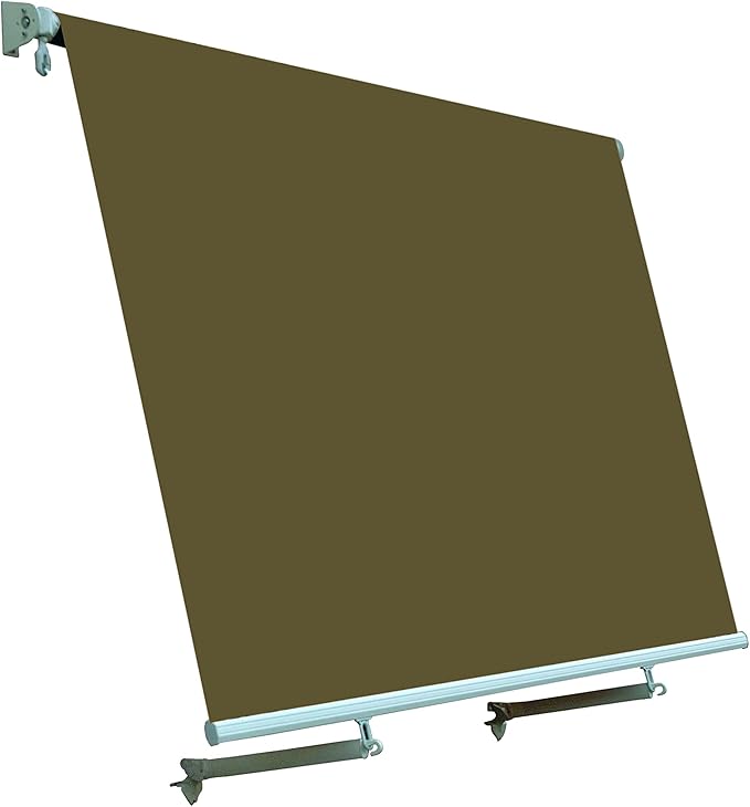 T1372700/G - Tenda da sole a caduta con bracci 245x245 cm marrone